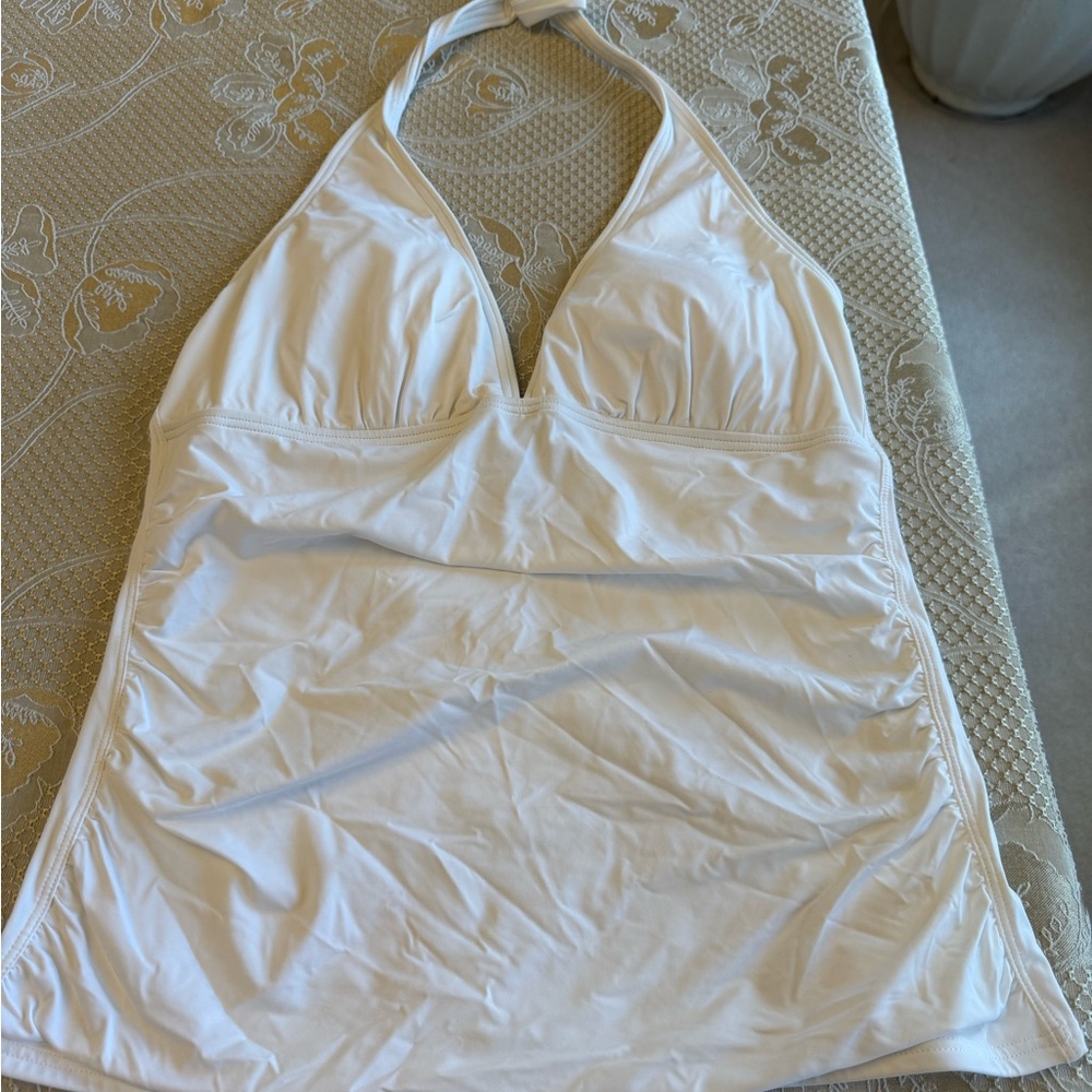 Tommy Bahama White Halter Swim Top